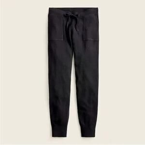 J. Crew Jogger Pant Cotton-Cashmere black size XL NWT chic comfy cozy lounge 90s